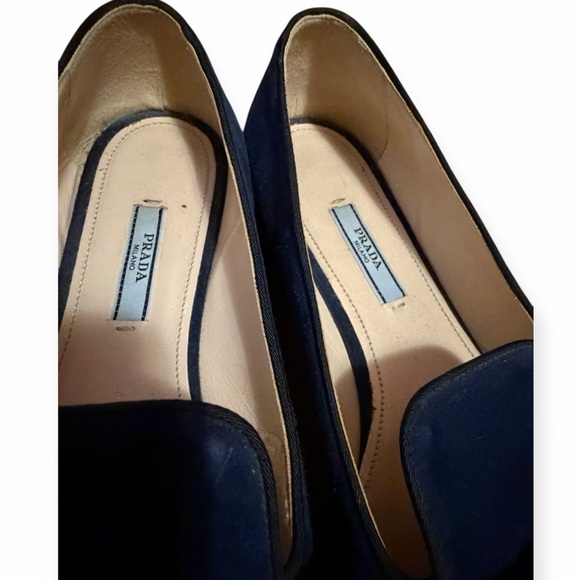 Prada Blue and Black Suede Loafers - 38.5 - Picture 2 of 4